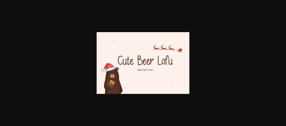 Cute Bear Lofu Font Poster 3