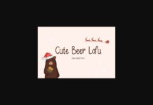 Cute Bear Lofu Font Poster 1