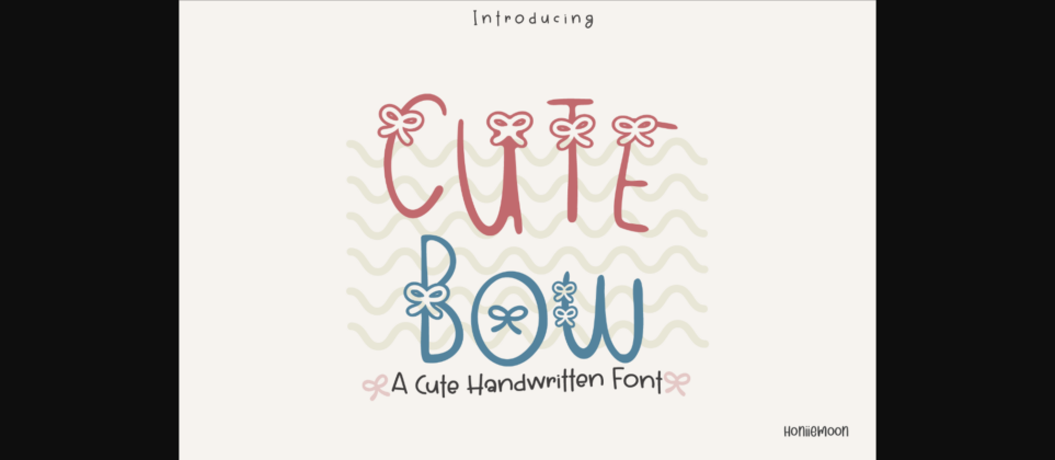 Cute Bow Font Poster 3