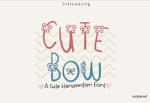Cute Bow Font Poster 1