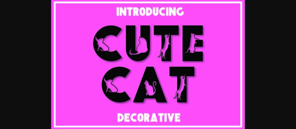 Cute Cat Font Poster 3
