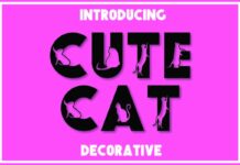 Cute Cat Font Poster 1