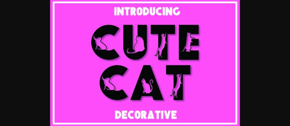 Cute Cat Font Poster 1