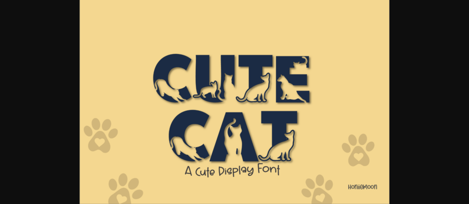 Cute Cat Font Poster 3