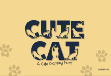 Cute Cat Font Poster 1