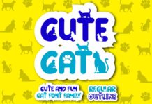 Cute Cat Font Poster 1