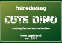 Cute Dino Font Poster 1