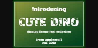 Cute Dino Font Poster 1