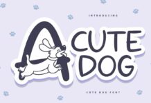 Cute Dog Font Poster 1