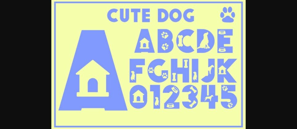 Cute Dog Font Poster 3