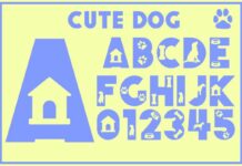 Cute Dog Font Poster 1