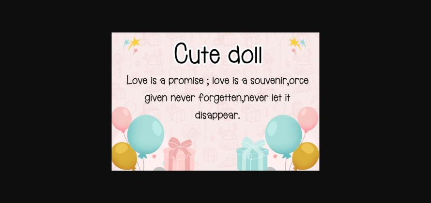Cute Doll Font Poster 5