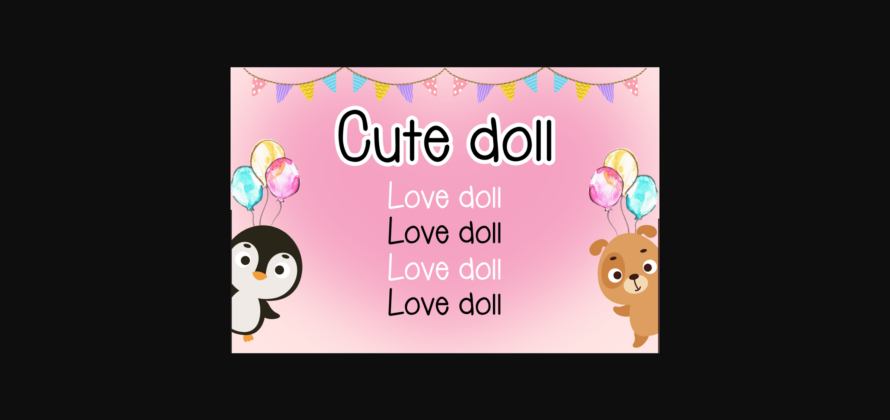 Cute Doll Font Poster 6