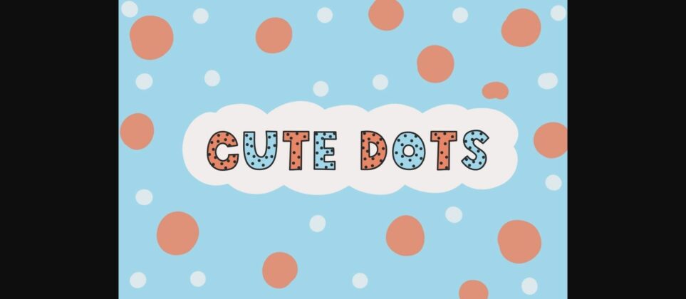 Cute Dots Font Poster 3
