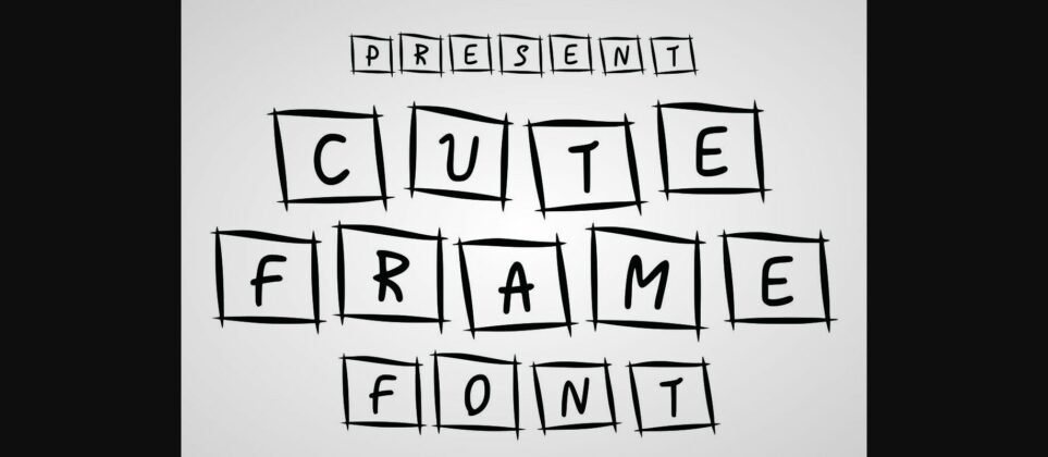 Cute Frame Font Poster 2