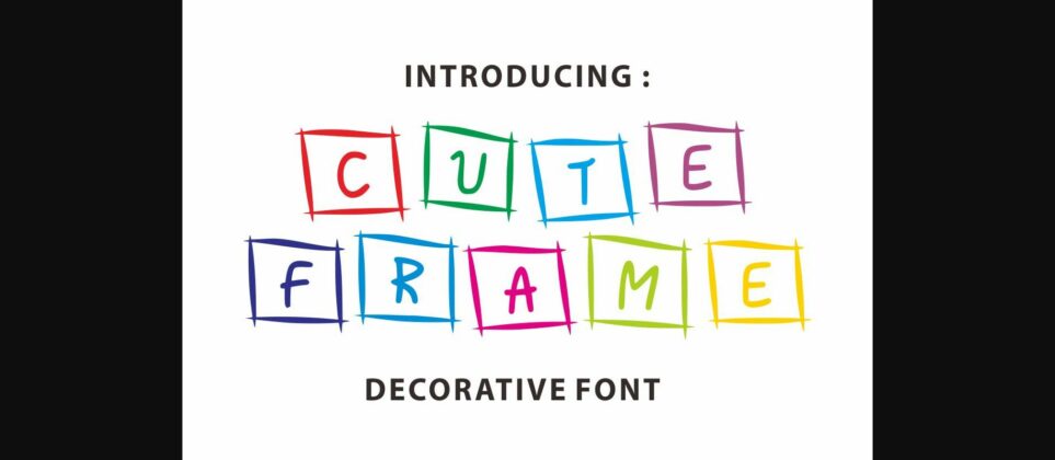 Cute Frame Font Poster 3