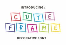 Cute Frame Font Poster 1