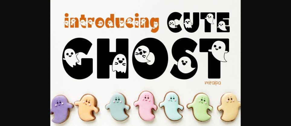 Cute Ghost Font Poster 3