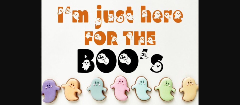 Cute Ghost Font Poster 4