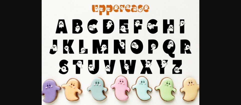 Cute Ghost Font Poster 5