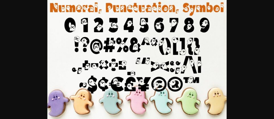Cute Ghost Font Poster 7