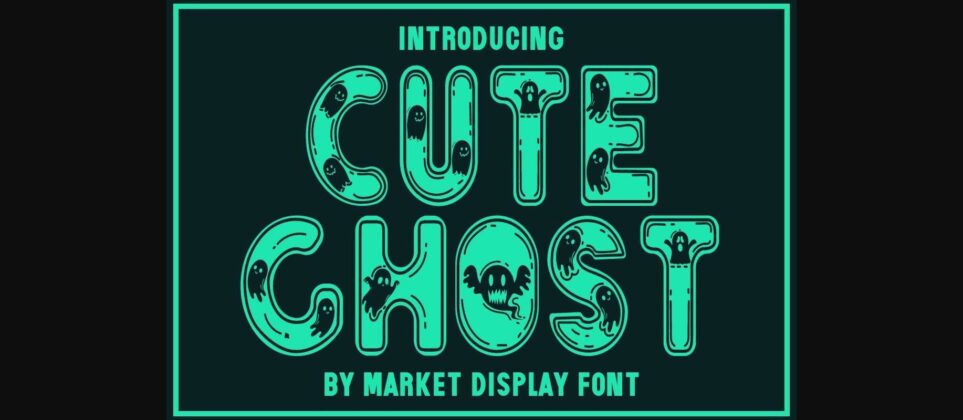 Cute Ghost Font Poster 3
