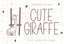 Cute Giraffe Font Poster 1