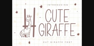 Cute Giraffe Font Poster 1
