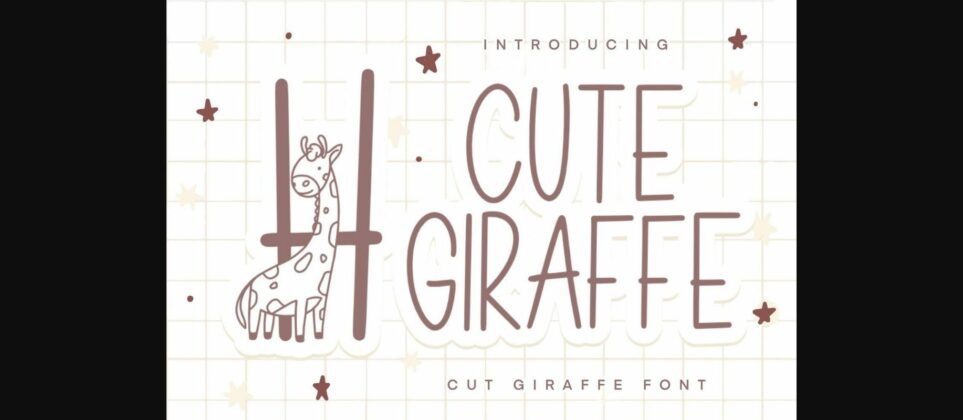 Cute Giraffe Font Poster 1