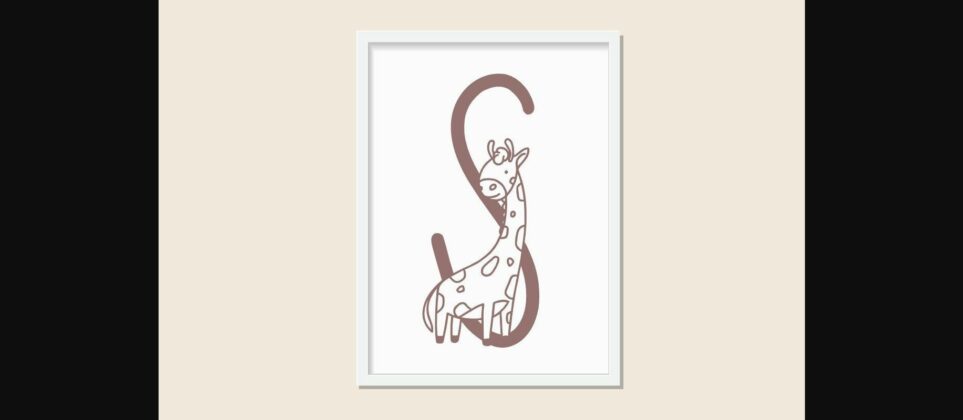Cute Giraffe Font Poster 4
