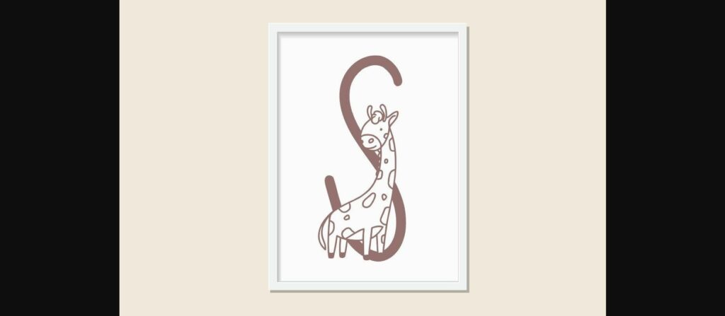 Cute Giraffe Font Poster 2