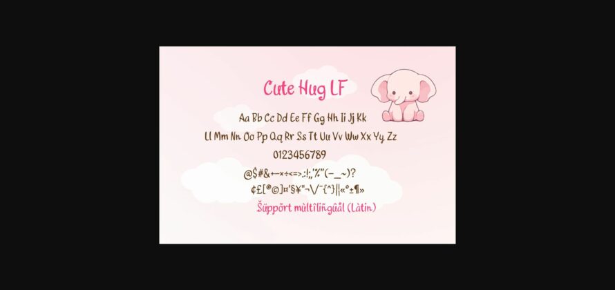 Cute Hug Lf Font Poster 4