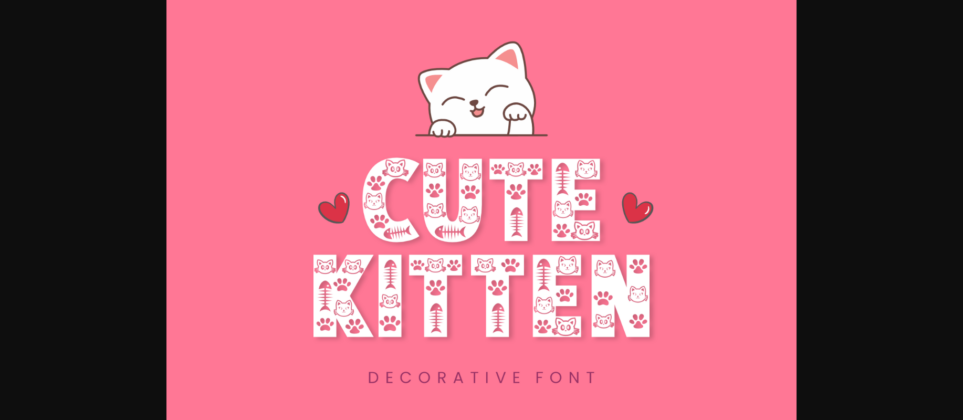 Cute Kitten Font Poster 3