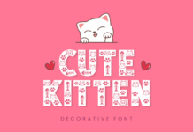 Cute Kitten Font Poster 1
