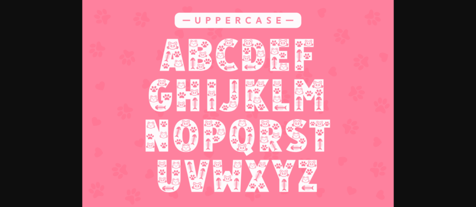 Cute Kitten Font Poster 5