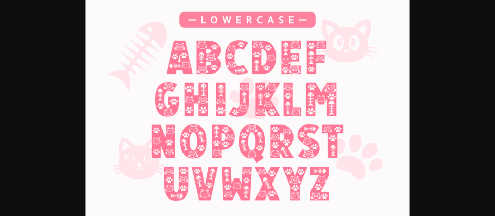 Cute Kitten Font Poster 6