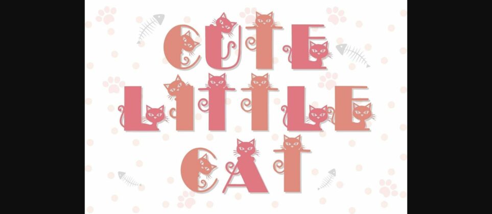 Cute Little Cat Font Poster 3