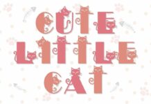 Cute Little Cat Font Poster 1