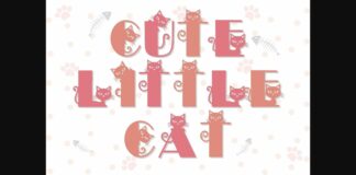 Cute Little Cat Font Poster 1