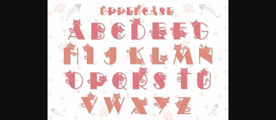 Cute Little Cat Font Poster 4