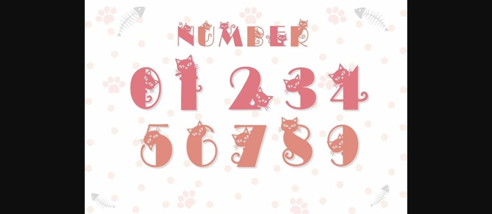 Cute Little Cat Font Poster 5