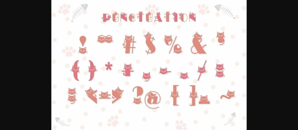 Cute Little Cat Font Poster 6