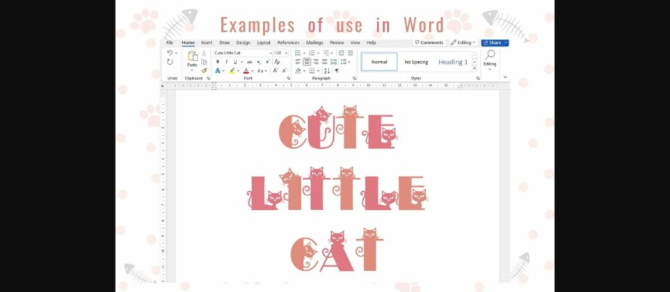 Cute Little Cat Font Poster 7