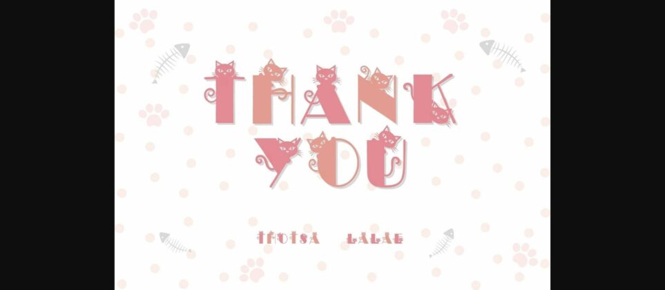 Cute Little Cat Font Poster 8