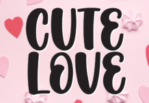 Cute Love Font Poster 1