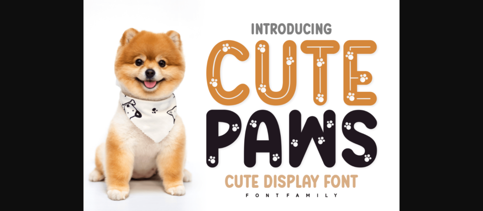 Cute Paws Font Poster 3