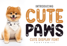 Cute Paws Font Poster 1