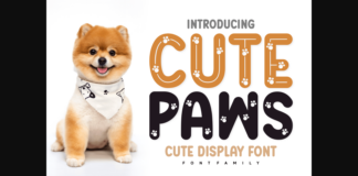Cute Paws Font Poster 1