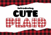 Cute Plaid Font Poster 1