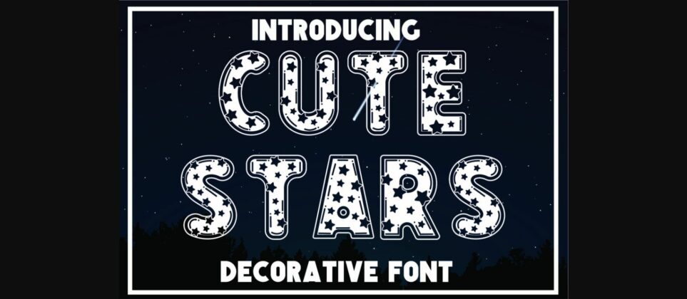 Cute Stars Font Poster 3